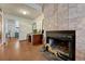 Comfortable living room featuring a fireplace and beautiful floors at 3502 S Kittredge St # C, Aurora, CO 80013