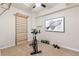 Basement gym with exercise bike, weights, and climbing wall at 1861 W 34Th Ave, Denver, CO 80211