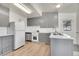 Modern kitchen with grey cabinets, stainless steel appliances, and updated countertops at 8005 Emerald Ln, Broomfield, CO 80020