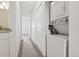 Stackable washer and dryer in a convenient laundry closet at 8678 Decatur St # 288, Westminster, CO 80031