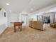Finished basement with a recreation area featuring a foosball table and comfortable seating for entertainment at 3309 Springbriar Dr, Castle Rock, CO 80109
