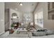 Cozy living room with fireplace and modern furnishings at 3866 S Dallas Cir # 201, Aurora, CO 80014