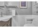 Charming half bath with modern fixtures and a neutral color palette at 1648 S Locust St, Denver, CO 80224