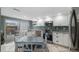 Modern kitchen with stainless steel appliances, white cabinets, and granite countertops at 6937 S Knolls Way, Centennial, CO 80122