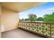 Enjoy the outdoors from this balcony with decorative privacy screen and neighborhood views at 795 S Alton Way # 11C, Denver, CO 80247