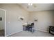 View of home office space with modern desk and neutral color scheme at 114 Vale St, Palmer Lake, CO 80133