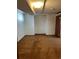 Unfinished basement with brown carpet at 11323 E Cimmarron Dr, Englewood, CO 80111
