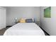 Bedroom featuring neutral walls, white linens, and side tables with lamps at 1606 Cottonwood Dr # 24S, Louisville, CO 80027
