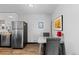 Dining area featuring wood floors and neutral colors at 1606 Cottonwood Dr # 24S, Louisville, CO 80027