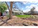 Beautifully landscaped backyard featuring a covered patio, shed, garden beds, and a lush lawn for relaxation at 12935 Lake Circle Dr, Thornton, CO 80241