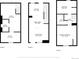 Three-story floor plan, showing room dimensions at 1811 S Quebec Way # 151, Denver, CO 80231