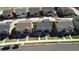 Birds eye view showcasing similar homes in the neighborhood, each with a neat lawn at 3011 Low Meadow Blvd, Castle Rock, CO 80109