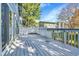 Wooden back deck or patio with railing and privacy lattice at 2879 S Xanadu Way, Aurora, CO 80014