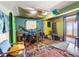 Music studio with drums, cymbals, recording equipment, and colorful decor at 456 Copperdale Ln, Golden, CO 80403