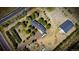 Overhead view of home's driveway with cars, truck, and RV parked in front at 12518 N Dixon Dr, Parker, CO 80138