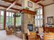Community room with a large stone fireplace at 7402 S Quail Cir # 1116, Littleton, CO 80127