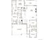 Detailed floor plan featuring a gourmet kitchen, primary bedroom suite, and a spacious three-car garage at 4978 Hickory Oaks St, Castle Rock, CO 80104