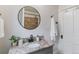 Bathroom featuring a vanity with granite counters and modern fixtures at 39 S Grant St, Denver, CO 80209