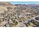 Aerial view of the home in a suburban neighborhood at 514 Creekside Ct, Golden, CO 80403