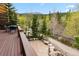Enjoy serene stream and mountain views from this spacious deck at 200 Rachel Ln, Breckenridge, CO 80424