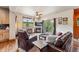 Comfortable living room features fireplace, scenic views, and elegant furnishings at 200 Rachel Ln, Breckenridge, CO 80424
