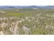 Scenic aerial view of a mountain community, nestled in dense green foliage and breathtaking vistas at 10469 Christopher Dr, Conifer, CO 80433