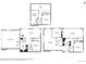 Detailed floor plan showcasing the layout of the home's basement, first, and second floors at 10469 Christopher Dr, Conifer, CO 80433