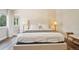Bright main bedroom featuring a bed with a padded headboard and side lamps at 1474 S Uinta Ct, Denver, CO 80231