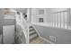 Inviting foyer with staircase, neutral color palette and bright, open feel at 1479 Nemrick Pl, Castle Rock, CO 80109