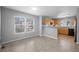 Eat in kitchen boasts honey colored cabinets and neutral walls at 1479 Nemrick Pl, Castle Rock, CO 80109