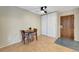 Compact dining area, ideal for intimate meals, featuring essential furnishings and lots of light at 4110 Hale Parkway Pkwy # 3J, Denver, CO 80220