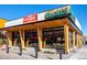 Contemporary restaurant with a spacious outdoor seating area and modern architectural design at 4110 Hale Parkway Pkwy # 3J, Denver, CO 80220