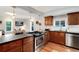 Well-appointed kitchen with stainless steel appliances, granite countertops, and stylish lighting fixtures at 3175 S Pennsylvania St, Englewood, CO 80113