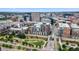Scenic aerial view of the city featuring modern apartment buildings with a park at 1401 Wewatta St # 911, Denver, CO 80202