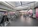 A fully-equipped gym with various exercise machines provides residents a convenient fitness option at 1401 Wewatta St # 911, Denver, CO 80202