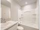 Bathroom featuring a tub-shower combination and single sink vanity at 523 Beckwourth Ave, Fort Lupton, CO 80621