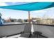 Rooftop deck features lounge seating and views of the neighborhood at 1581 King St, Denver, CO 80204