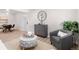 Cozy living room features modern decor, wood floors, and bright natural light at 16359 W 10Th Ave # T1, Golden, CO 80401
