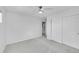 A spacious and clean bedroom with carpet flooring, closet, and ceiling fan is move-in ready at 17280 W 70Th Ave, Arvada, CO 80007
