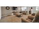 Bright living room featuring comfortable seating, a decorative wooden coffee table, and natural light from the windows at 3325 W 111Th Loop # C, Westminster, CO 80031