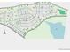 Aerial view of the community layout with winding streets, green spaces, bodies of water, and other amenities at 16633 W 93Rd Way, Arvada, CO 80007