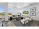 Bright living room with large windows, modern furniture, and stylish decor at 18633 Stroh Rd # 2-104, Parker, CO 80134