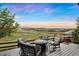 Outdoor patio featuring comfortable seating and stunning panoramic views at 23030 E Del Norte Cir, Aurora, CO 80016