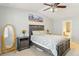 Cozy bedroom features a comfortable bed, neutral tones, and closet at 4222 S Blackhawk Cir # 6C, Aurora, CO 80014