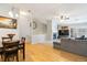 Spacious living area flows from dining to living room, offering flexible living space at 4222 S Blackhawk Cir # 6C, Aurora, CO 80014