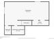 Detailed floorplan of the basement level, showing the layout of living room, utility and bathroom at 3691 Bucknell Dr, Highlands Ranch, CO 80129