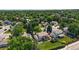 An aerial view of the neighborhood showcasing the mature trees at 7865 S Lafayette Ct, Centennial, CO 80122