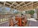 Outdoor deck with a covered patio, dining table and chairs, and a grill for outdoor cooking at 18056 E Mansfield Ave, Aurora, CO 80013
