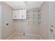 Functional laundry room features ample shelving and tile flooring at 16256 E Otero Pl, Englewood, CO 80112