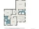 Second floorplan featuring three bedrooms, two bathrooms and laundry room at 1168 Basalt Ridge Loop, Castle Rock, CO 80108